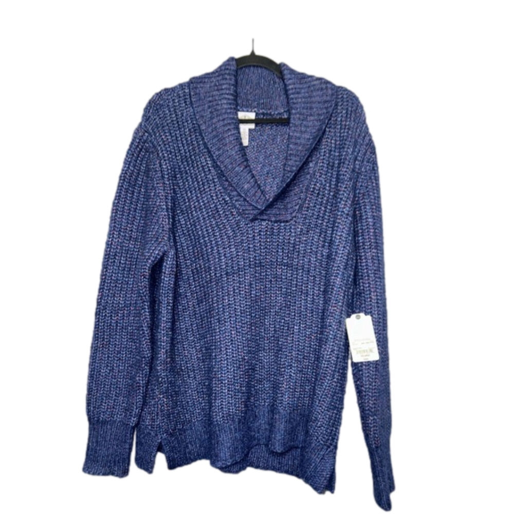 ST JOHN’S BAY American Blue Over Sized Sweater, Size XX-Large, NWT